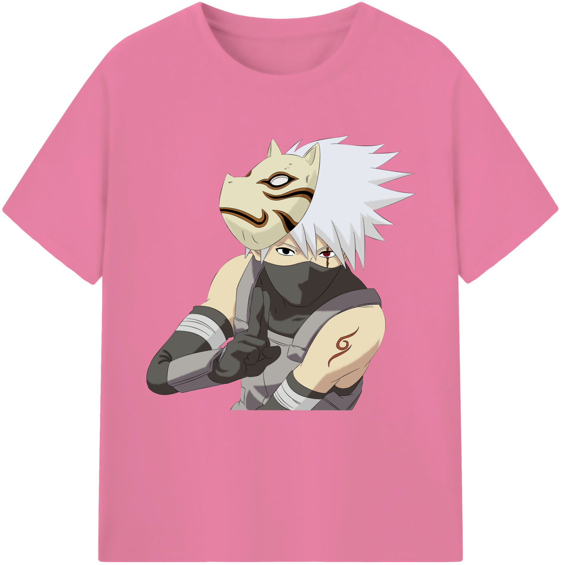 （画像用） NARUTO -ナルト- はたけ カカシ Hatake Kakashi 綿100％半袖Tシャツ（フロントプリント）